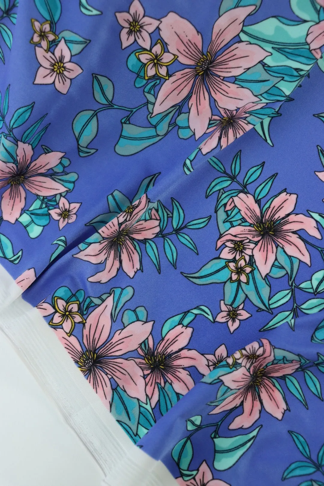 Whisked Away on Periwinkle Nylon Spandex Tricot