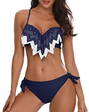 Women Two Piece Swimsuit Push Up Underwire Bikini Sets Sexy Bathing Suits